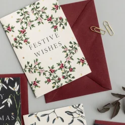 Catherine Lewis Festive Wishes - 'Merry Nouveau' Card