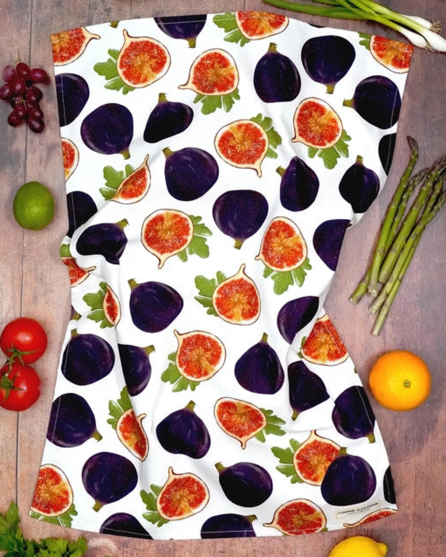 Corinne Alexander Fig Tea Towel by