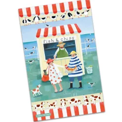 Emma Ball Fish & Chips Tea Towel