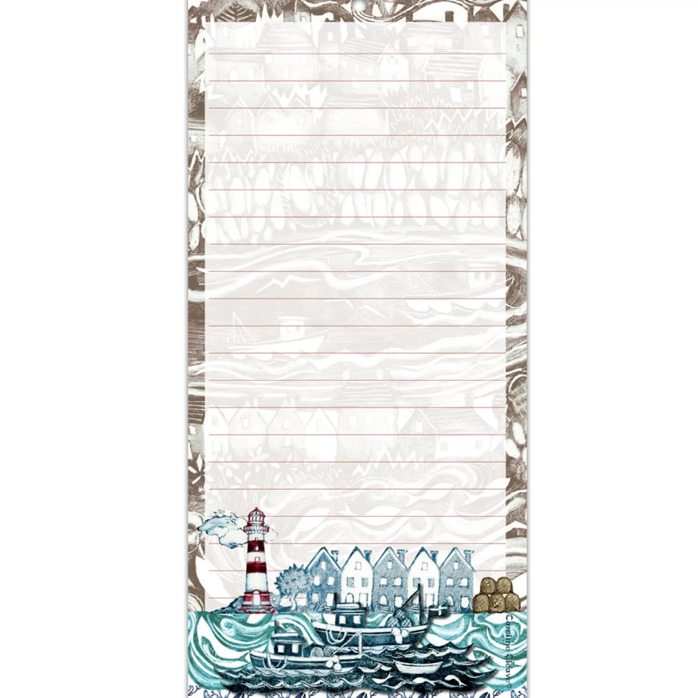 Emma Ball Fishing Village Lined Magnetic Pad