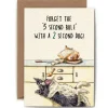 Bewilderbeest Five Second Rule Greetings Card