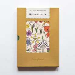 Roomytown Fleur et Feuilles Set of 2 Notebooks