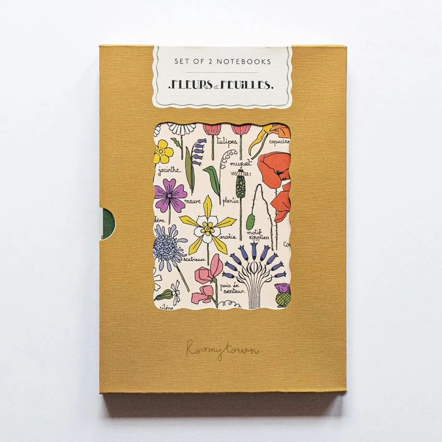 Roomytown Fleur et Feuilles Set of 2 Notebooks