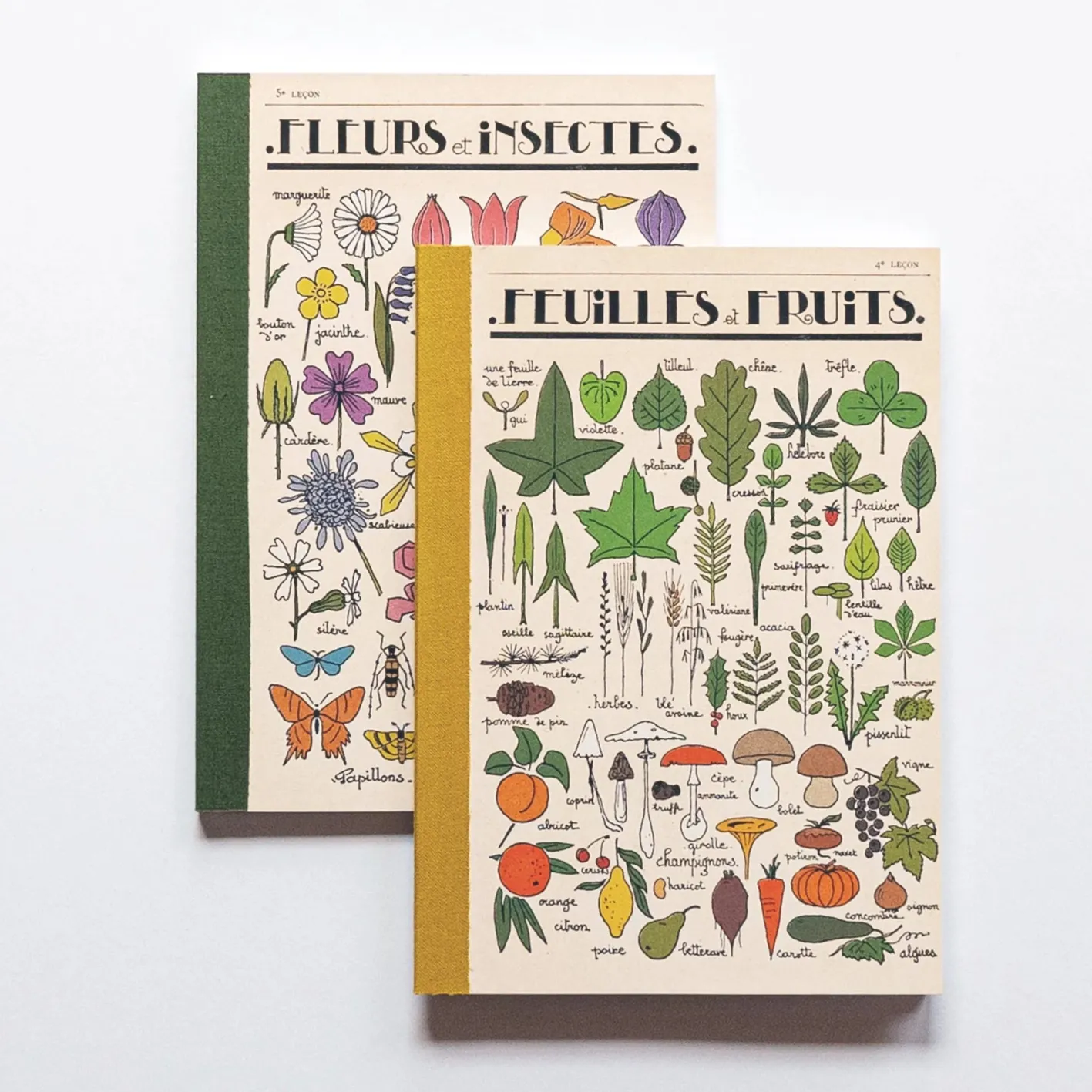 Roomytown Fleur et Feuilles Set of 2 Notebooks