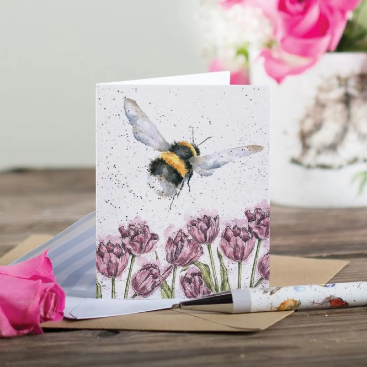Wrendale Designs 'Flight of the Bumblebee' Bee Enclosure Card
