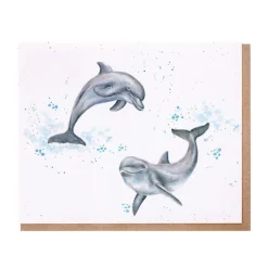 Wrendale Designs 'Flippin Around' Dolphin Greetings Card