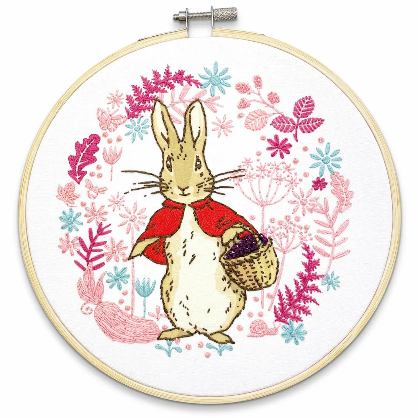 The Crafty Kit Co. Flopsy Goes Blackberry Picking Embroidery Kit