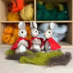 The Crafty Kit Co. Flopsy Mopsy & Cotton-tail Needle Felting Craft Kit