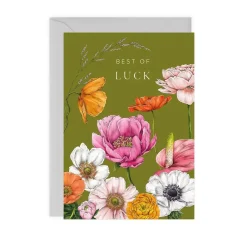 Catherine Lewis Floral Brights - Best of Luck card