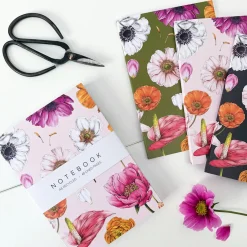 Catherine Lewis Floral Brights - Set of 3 A6 Notebooks