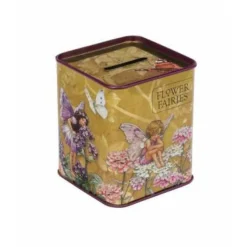 Elite Tins Flower Fairies Square Tin Money Box