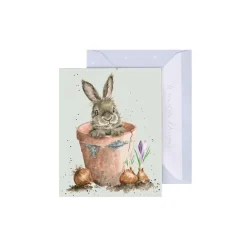 Wrendale Designs 'Flower Pot Bunny' Rabbit Enclosure Card