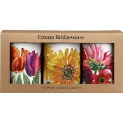 Emma Bridgewater Flowers Set of 3 Round Caddies