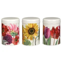 Emma Bridgewater Flowers Set of 3 Round Caddies