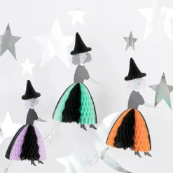 Meri Meri Flying Honeycomb Witch Decorations