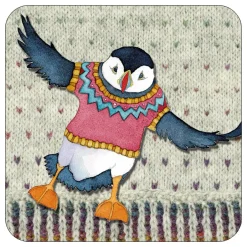 Emma Ball Flying Woolly Puffin Coaster