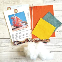 Corinne Lapierre Folk Embroidered Squirrel Felt Craft Mini Kit