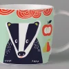 Repeat Repeat Folkland Badger Mug - Blue
