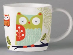 Repeat Repeat Folkland Barn Owl Mug - White
