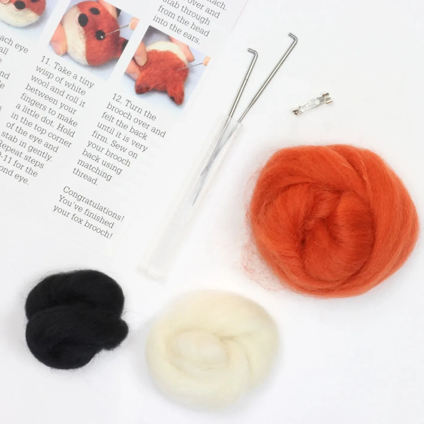 Hawthorn Handmade Fox Brooch Felting Kit