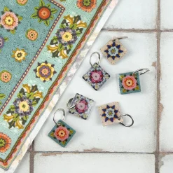 Emma Ball Fruit Garden Set of 6 Stitch Markers in a Pocket Tin