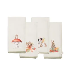 Wrendale Designs 'Garden Friends' Everyday Cloth Napkins- Set of Four