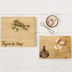 Selbrae Garlic Oak Chopping Board - 19cm