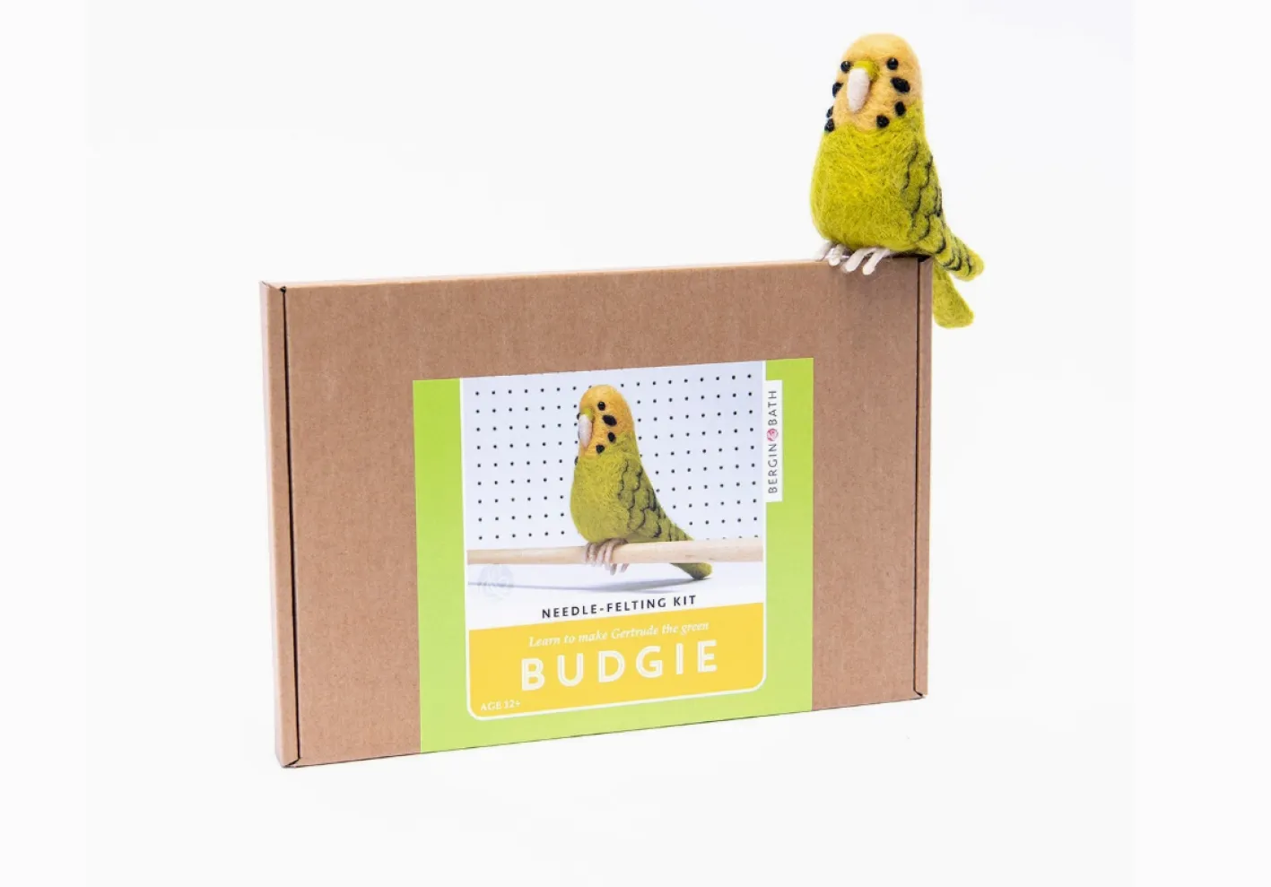 Bergin & Bath Gertrude the Green Budgie Needle Felting Kit