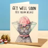Bewilderbeest Get Well Soon - Ice Cream Helps Greetings Card