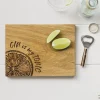Selbrae Gin is My Tonic Oak Cutting Board & Bottle Opener Set