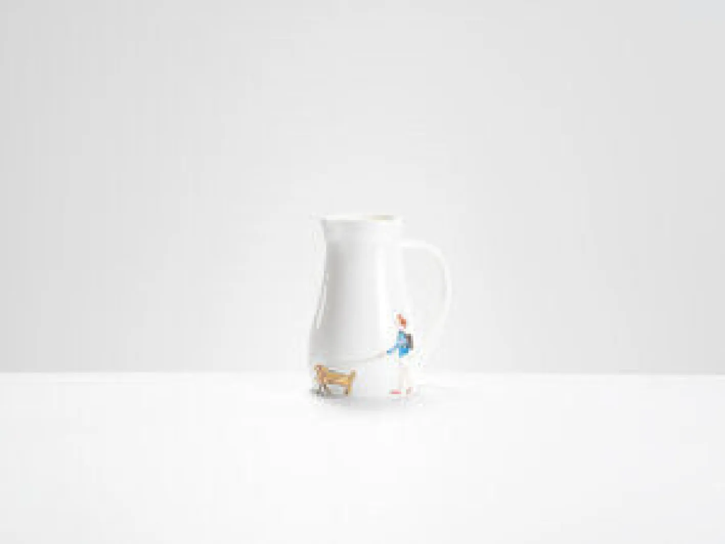 Helen Beard Girl and Two Dogs Jug