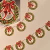 Alison Gardiner Glittered Christmas Wreath Garland