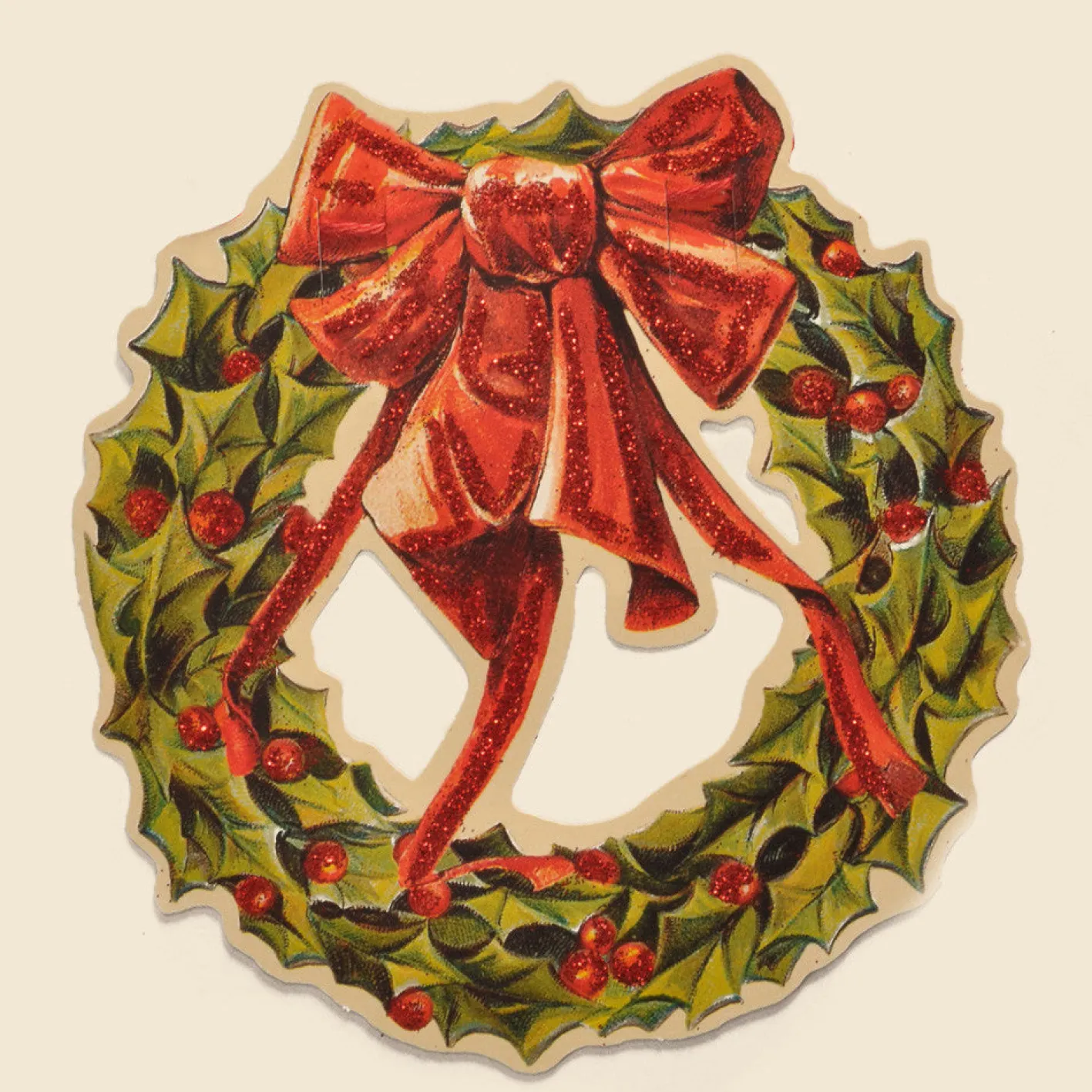 Alison Gardiner Glittered Christmas Wreath Garland