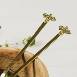 Selbrae Gold Bee Salad Server Set