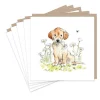 Paper Shed Design Golden Retriever and Daisies Set of 5 Notecards