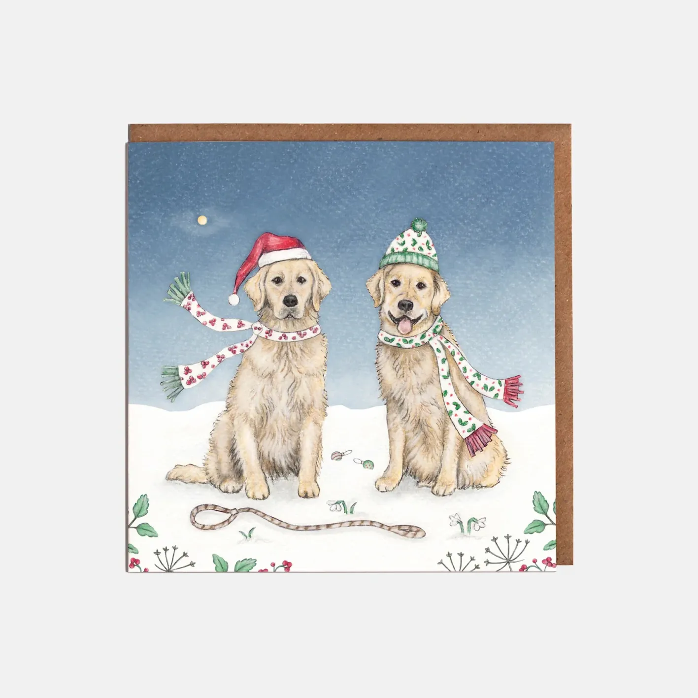 Lottie Murphy Golden Retrievers Christmas Card