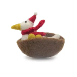 Amica Felt Goose a Laying Felt Decoration