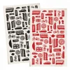 Victoria Eggs Great British Outline Tea Towel - Red