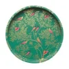 Sara Miller London Green Birds Deepwell Tin Tray
