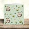 West Country Designs Green Garden Hedgehog Art Card