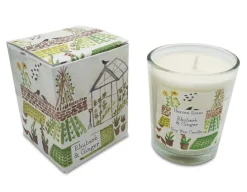 Heaven Scent Greenhouse- Rhubarb & Ginger & Ginger Glass Candle