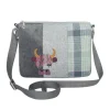 Earth Squared Bags Green Tweed Cow Applique Messenger Bag