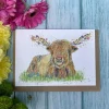 Jen Winnett Hagrid the Highland Coo Blank Greetings Eco Card