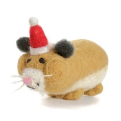 Amica Felt Hamster in Hat Felt Decoration