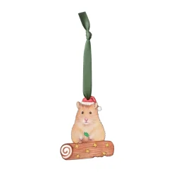 Lottie Murphy Hamster Wooden Christmas Decoration