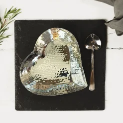 Selbrae Hand Hammered Heart Dish and Spoon Set