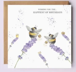 West Country Designs 'Happiest of Birthdays' Busy Bee Birthday Card