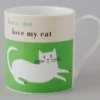 Repeat Repeat Happiness Cat Green Mug