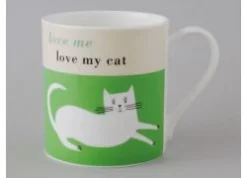 Repeat Repeat Happiness Cat Green Mug