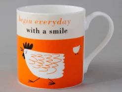 Repeat Repeat Happiness Chicken Orange Mug